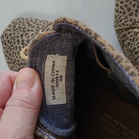 Toms Leopard Print Women's Ankle Boots size 8 - Picture 8 of 9